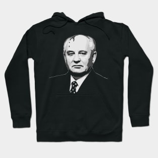 Mikhail Gorbachev Black and White Hoodie